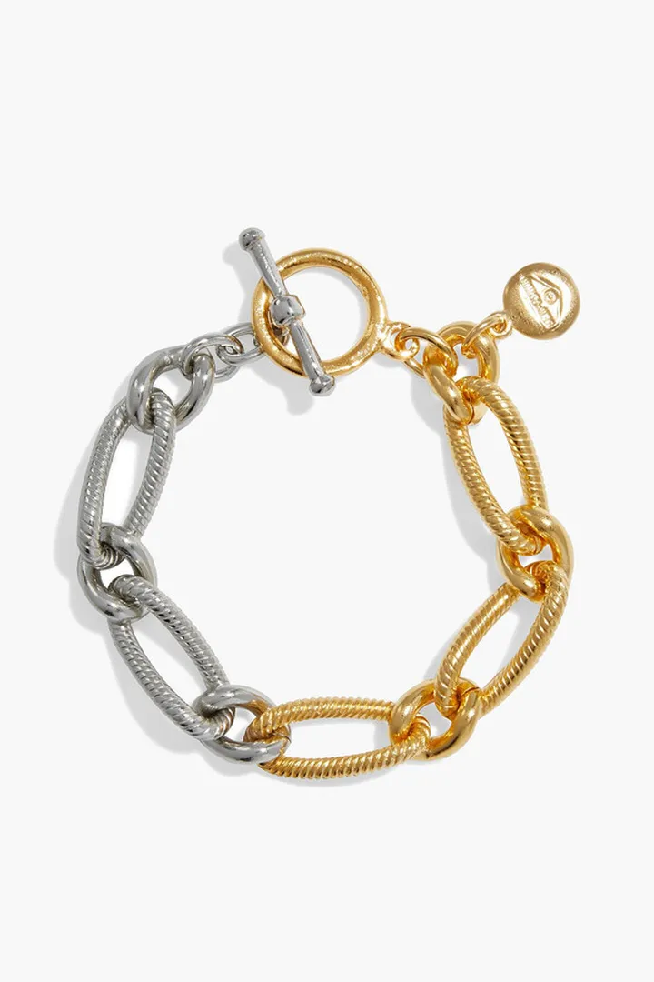 24-Karat Gold And Silver Plated Bracelet