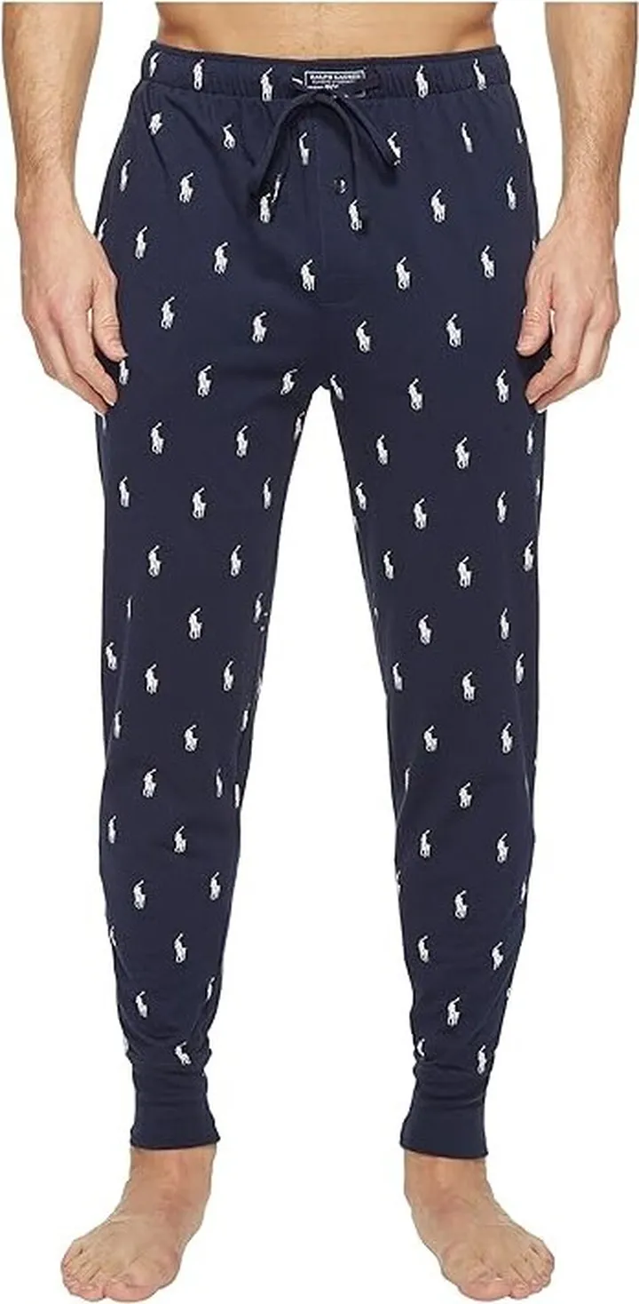 Polo Ralph Lauren All Over Pony Player Knit Sleepwear Joggers (Navy) Men's Underwear