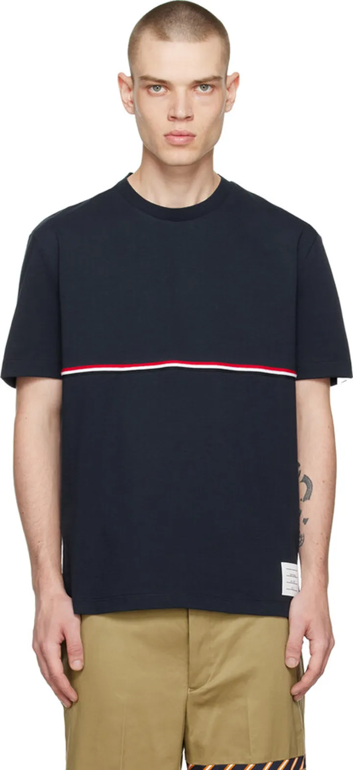 Thom Browne Navy Stripe T-Shirt
