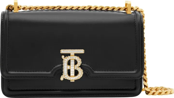 Mini Crystal TB Leather Crossbody Bag