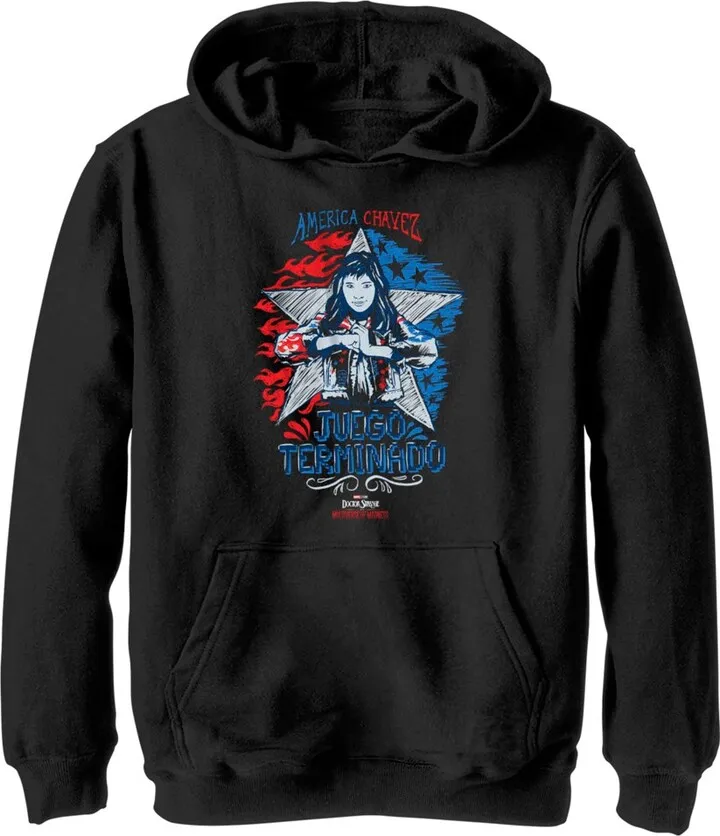 Boy's Marvel Doctor Strange in the Multiverse of Madness Juego Terminado Pull Over Hoodie - Black - Small