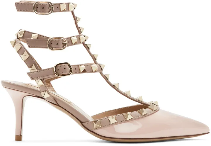 Valentino Garavani Pink Valentino Garavani Rockstud Cage Heels