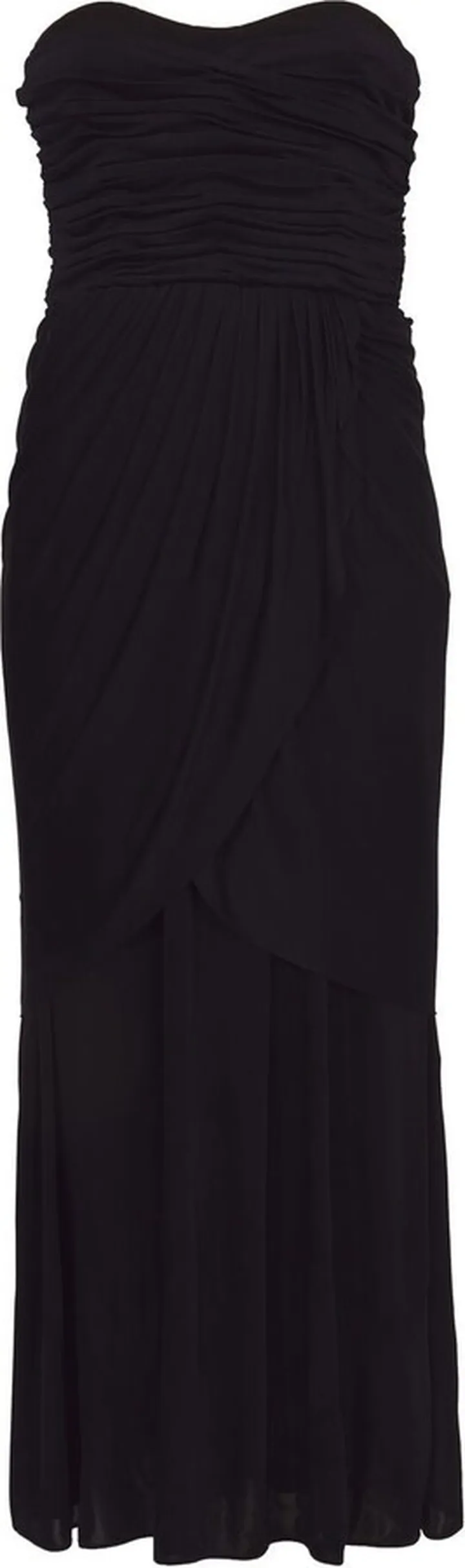 Bustier-Neckline Draped Dress