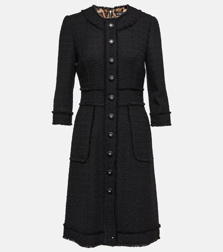 Wool-blend minidress