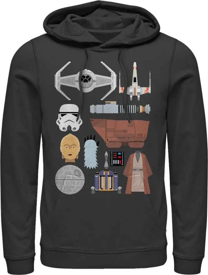Men's Star Wars Essentials Pull Over Hoodie - Black - Small