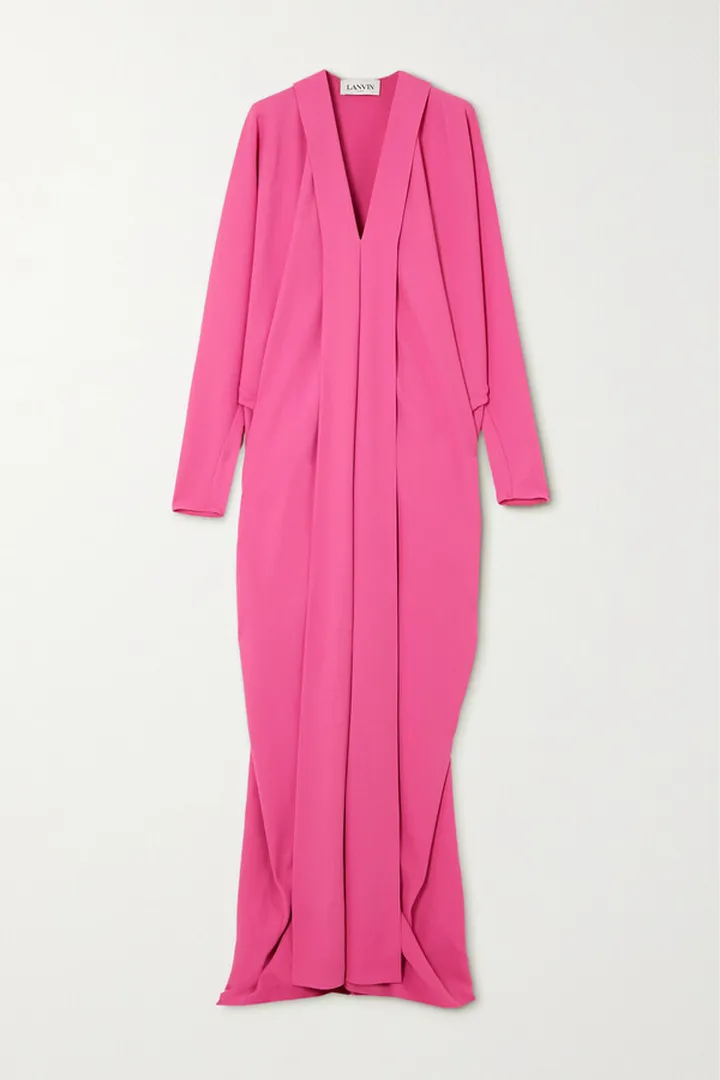 Lanvin - Draped Crepe Kaftan - Pink