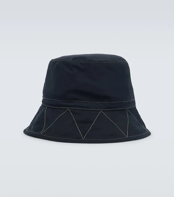 Cotton and nylon bucket hat