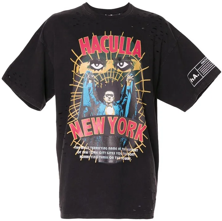 distressed logo print T-shirt