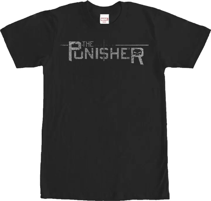 Men's Marvel The Punisher Logo T-Shirt - Black - Large
