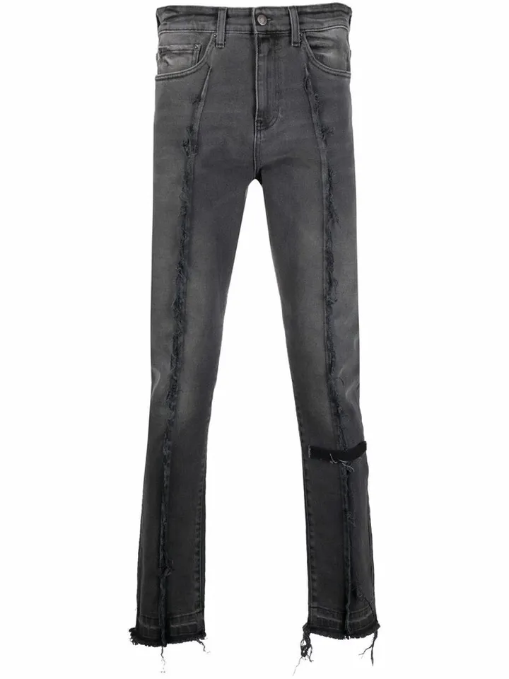 Raw-Seam Skinny Jeans