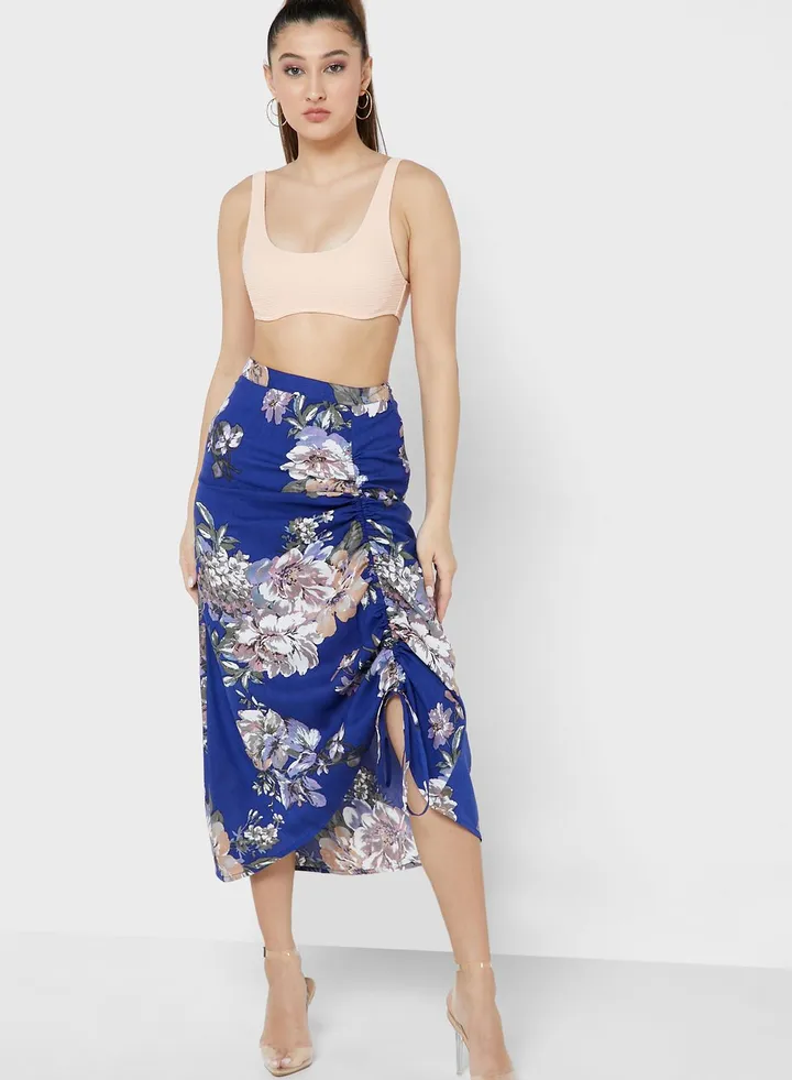 Ruched Tie Skirt