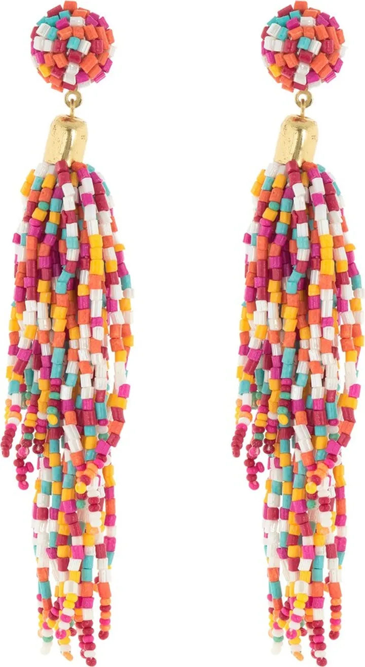 Beaded Tassel Earrings