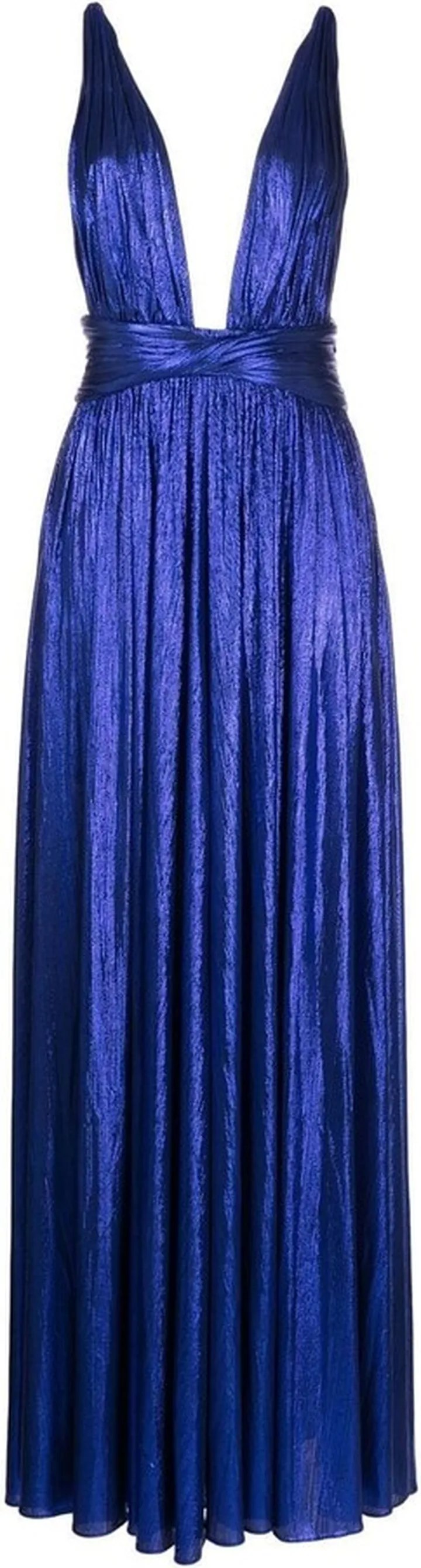 Kelsey V-neck lamé gown