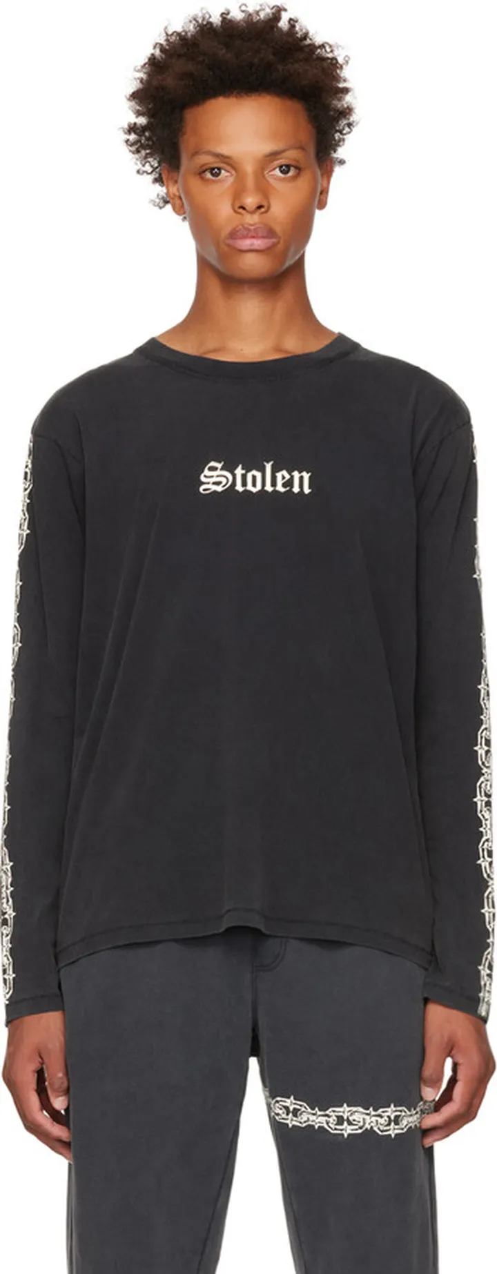 Stolen Girlfriends Club Black Helsing Chains Long Sleeve T-Shirt