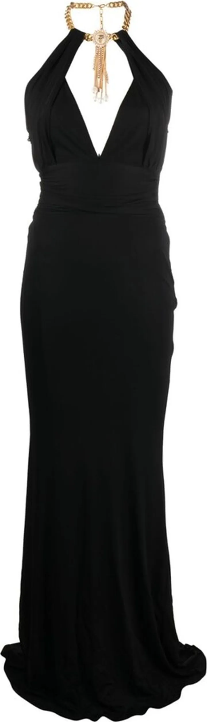 Cut-Out Neck-Strap Fitted Dress