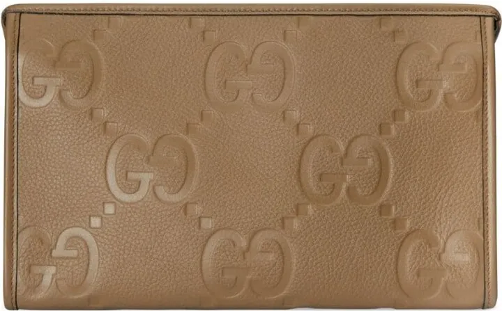Jumbo GG leather pouch