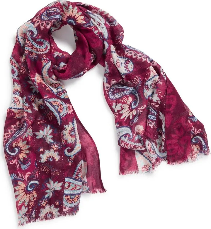Vera Bradley Women's Rayon Soft Fringe Scarf Paisley Jamboree