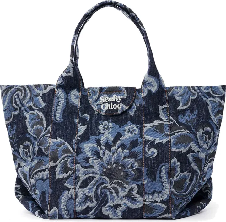 Shopping Bag With Floral Pattern