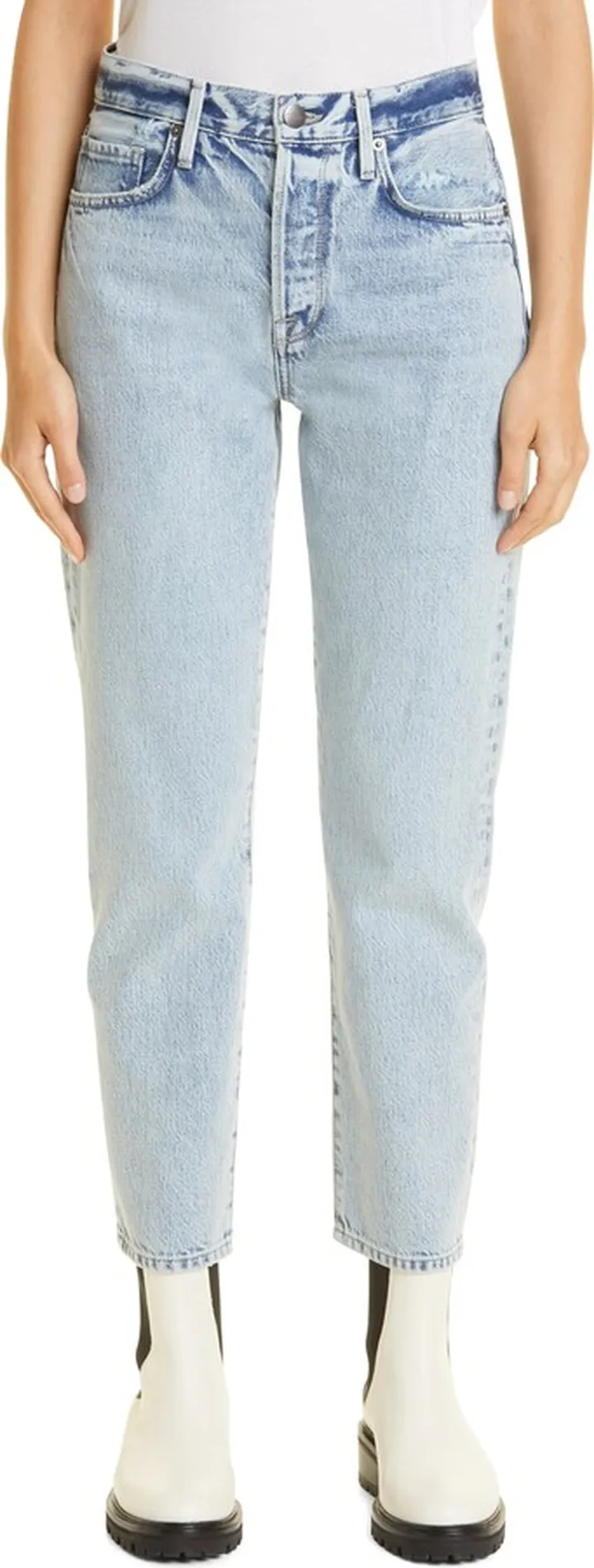 Le Original Ripped High Waist Crop Jeans