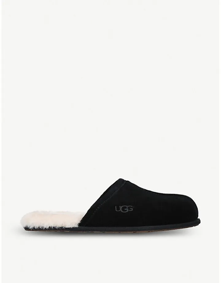 Ugg Mens Black Scuff Sheepskin Slippers