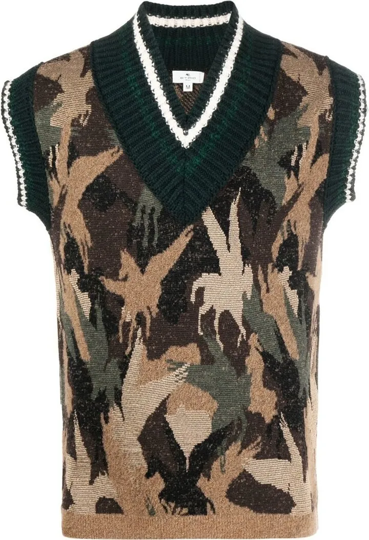 Pegaso-print jumper vest