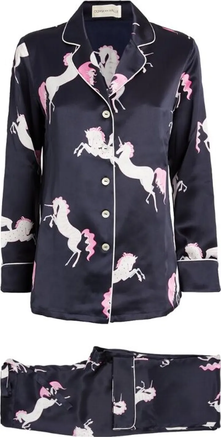 Olivia Von Halle Silk Lila Pyjama Set
