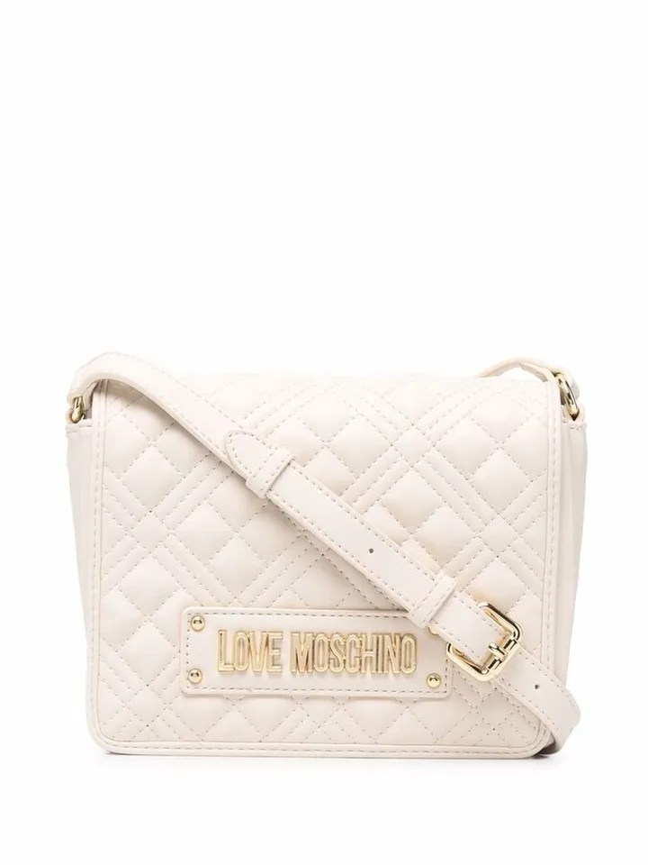 Logo-Plaque Quilted Shoulder Bag