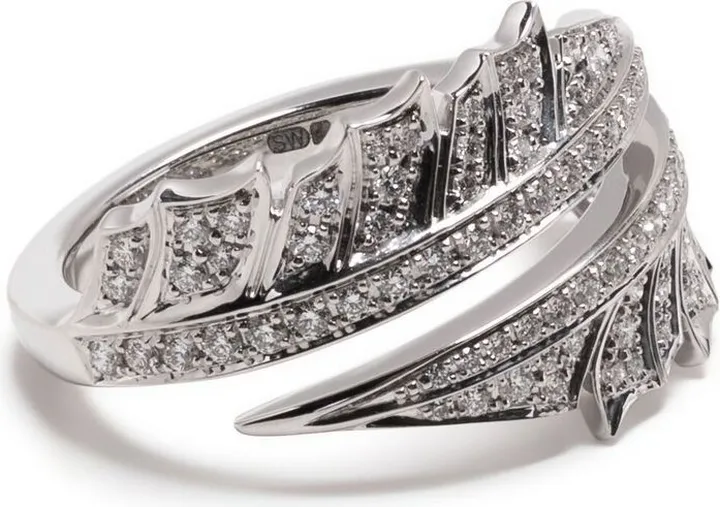 18kt white gold Magnipheasant Split diamond ring