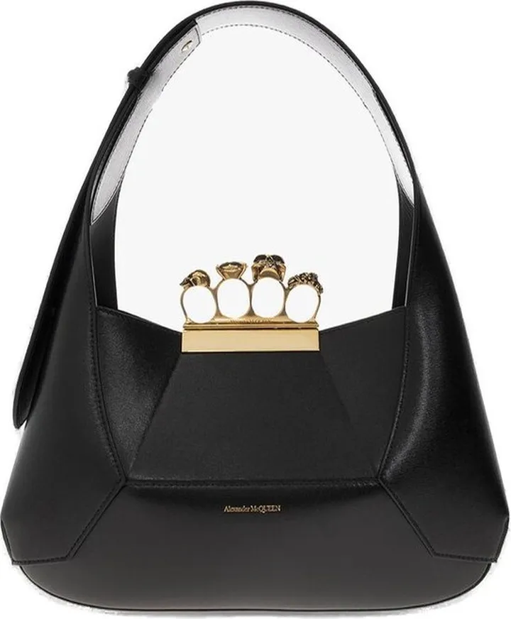 Alexander McQueen Four-Ring Logo Printed Tote Bag