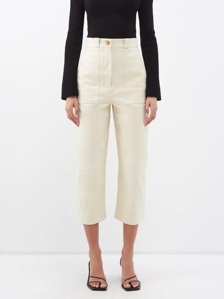 Hewey Cropped Cotton-blend Trousers
