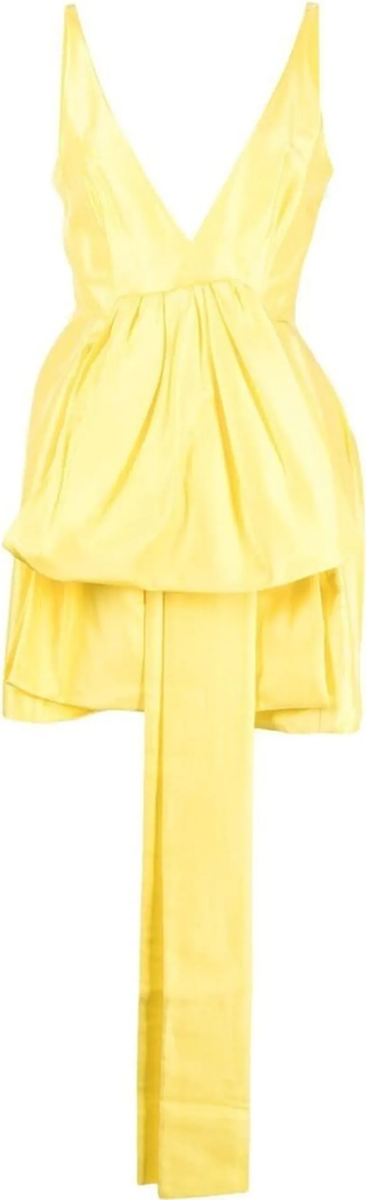 V-neck ruffled mini dress