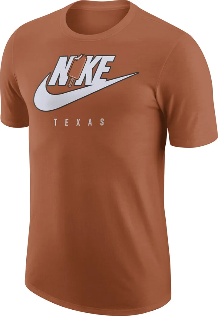 Texas Nike Men's College Crew-Neck T-Shirt in Orange