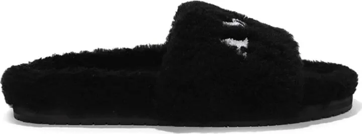 Logo-Print Fleece Slippers