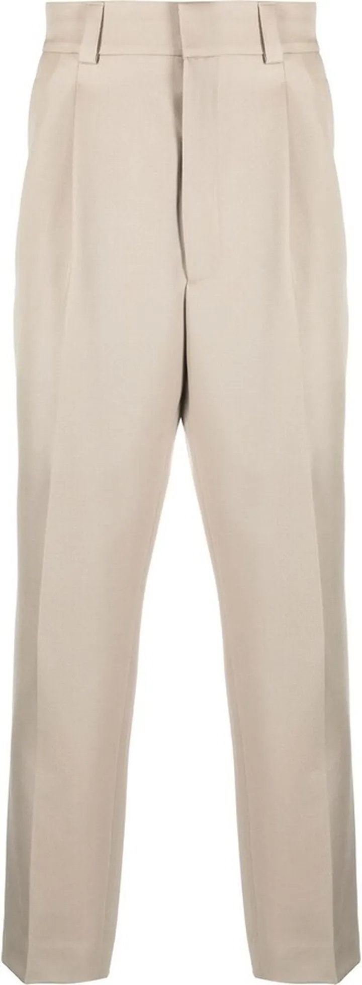 Pleated Tapered-Leg Trousers