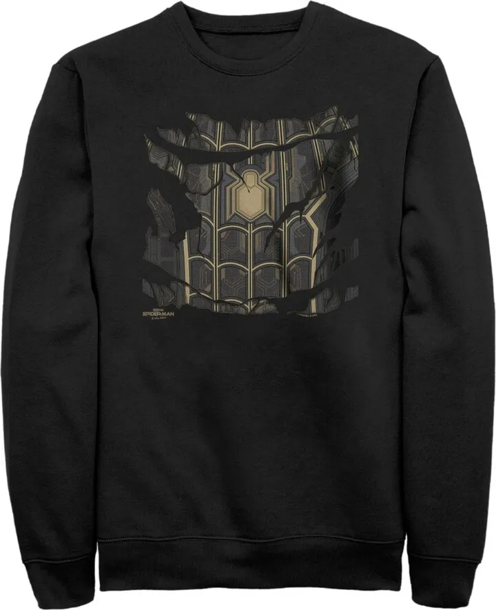 Men's Marvel Spider-Man: No Way Home Ripped Black Suit Sweatshirt - Black - Small
