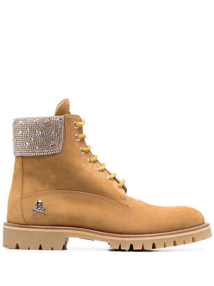 Nabuk Lace-Up Leather Boots