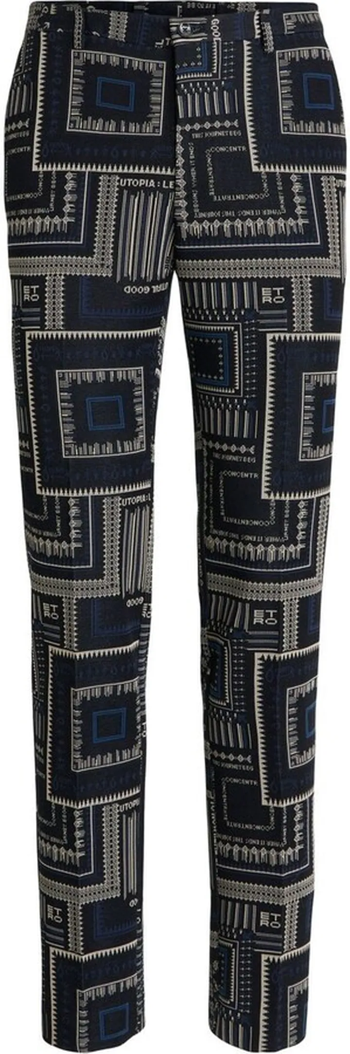 Graphic-Print Tailored Trousers