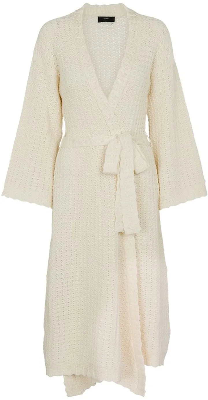 Belted crochet cotton dress