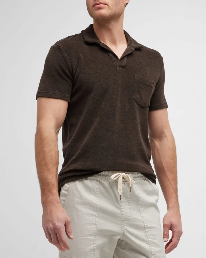 Men's Terry Towelling Polo Shirt
