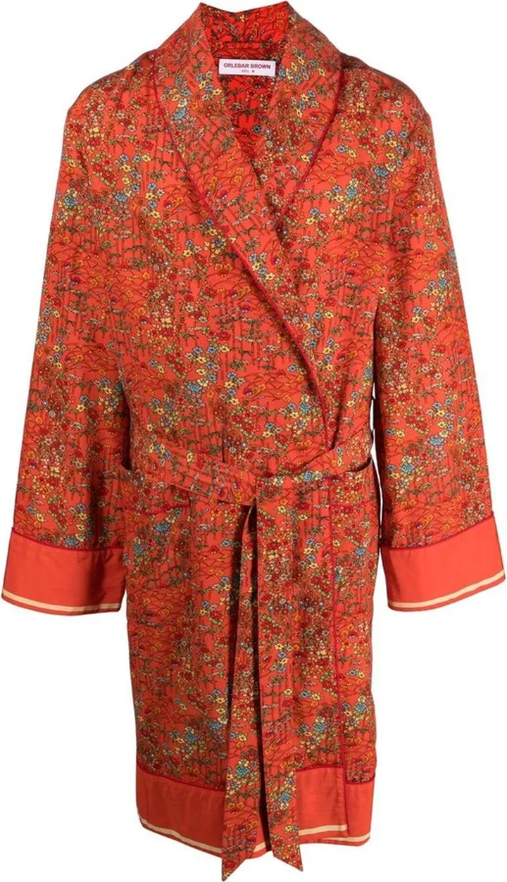 Floral Print Belted Robe