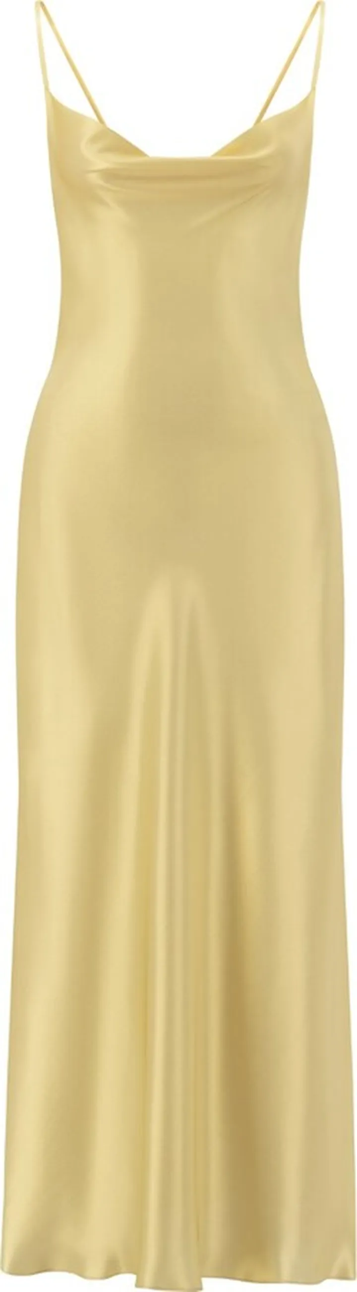 SAVANNA - Satin Glitter Dress - Gold
