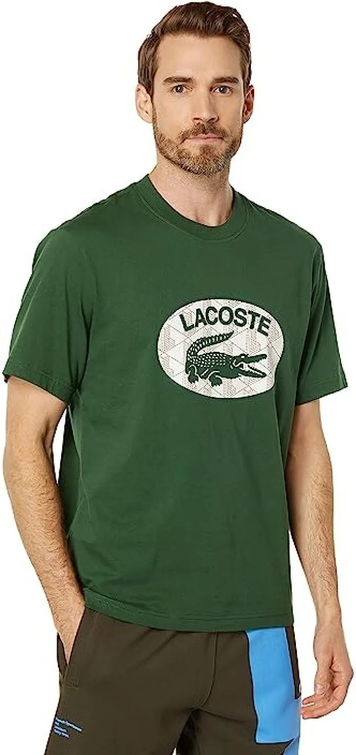 Lacoste Croc Graphic T-Shirt (Green) Men's Clothing