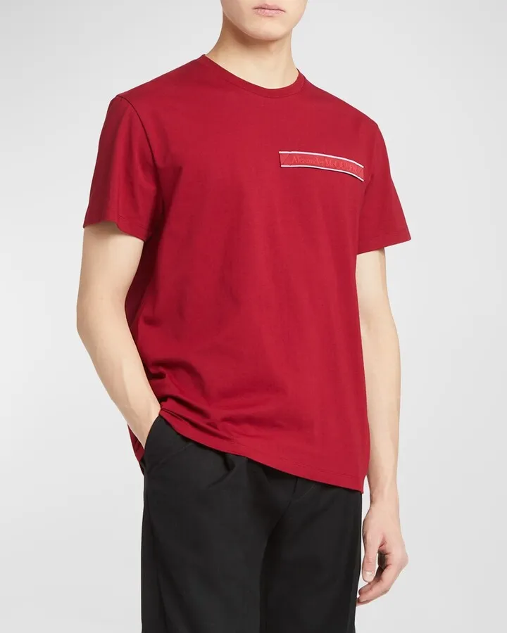 Men's T-Shirt with Logo Tape