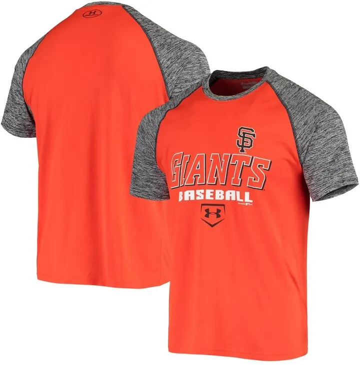 Men's Under Armour Orange San Francisco Giants Twist Performance Raglan T-shirt