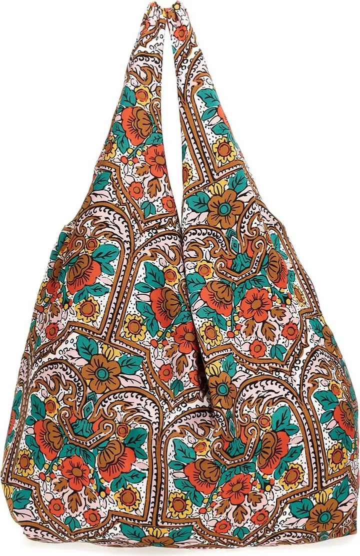 Printed Satin Reversible Shopping Bag