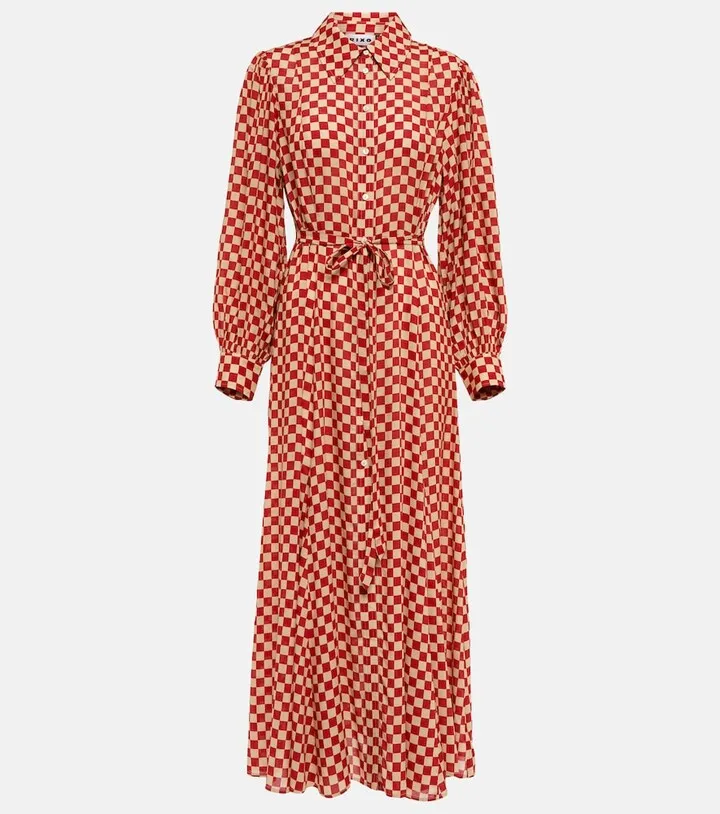 Maddison checked shirt dress