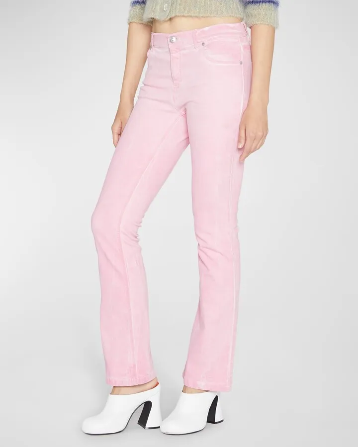 Acid Wash Straight-Leg Jeans