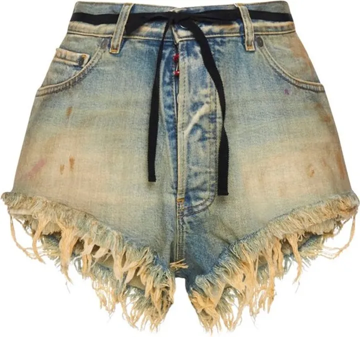 Maison Margiela Belted High Waist Denim Shorts