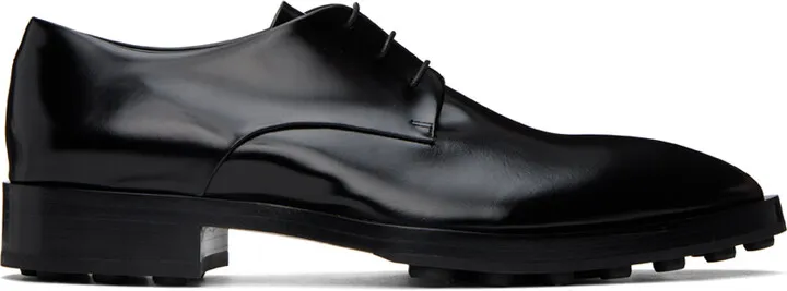 Jil Sander Black Leather Oxfords