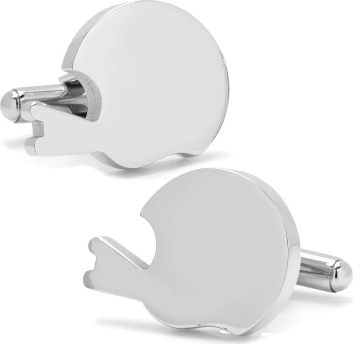 Ox and Bull Trading Co. Stainless Steel Engravable Football Helmet Cuff Links